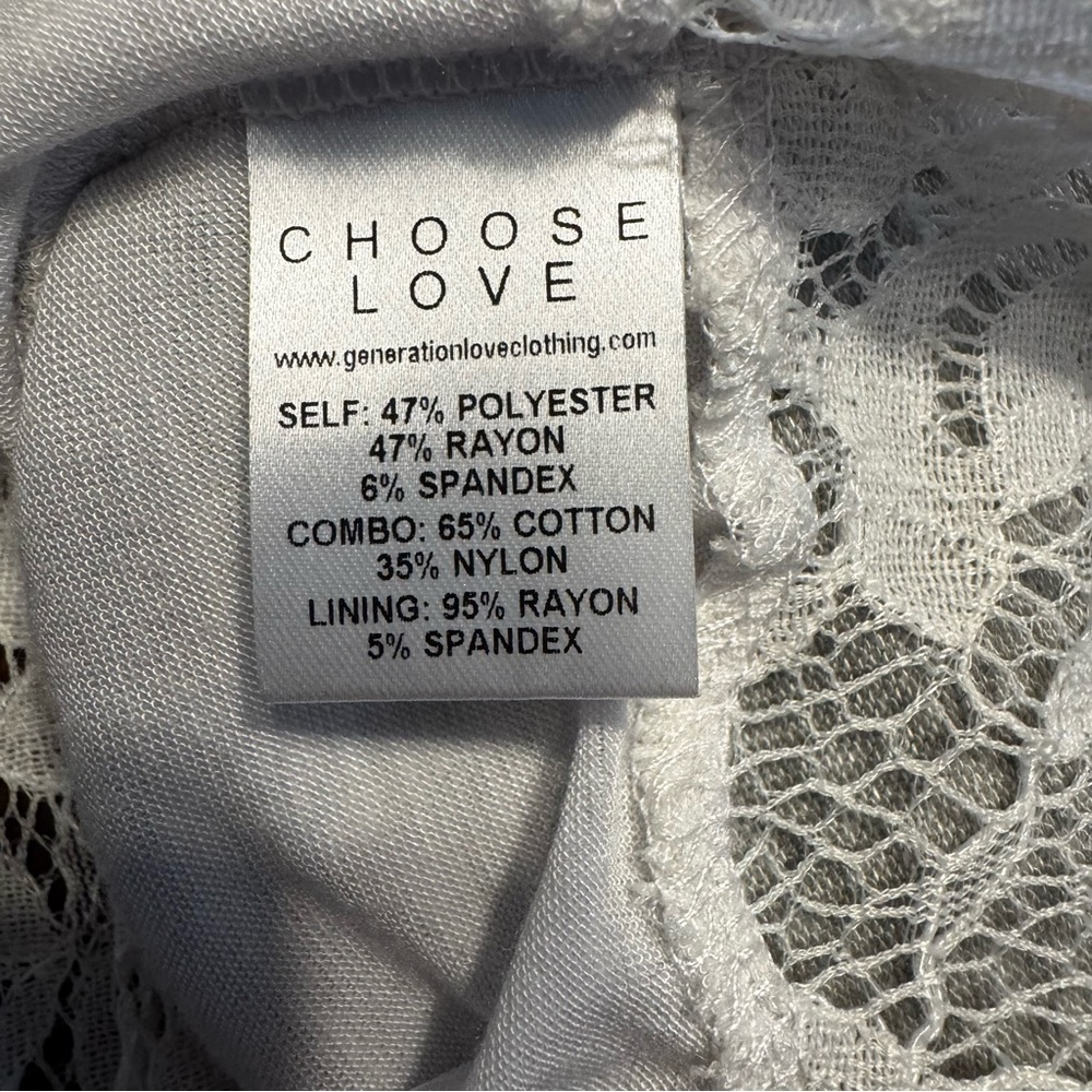 Generation Love Women’s Y2K Long Sleeve Lace Layered Sweater Light Gray Size S - Picture 7 of 10